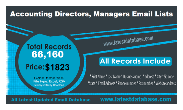 Accounting Directors, Managers Email Campaign Datas