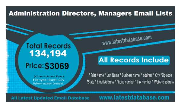 Administration Directors, Managers Email Campaign Datas