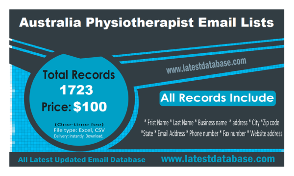 Australia Physiotherapist Email Campaign Datas