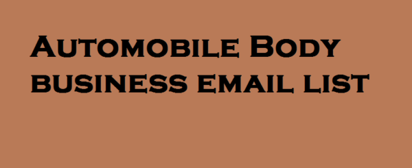 Automobile Body Email Campaign Data