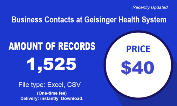 Business Contacts at Geisinger Health System