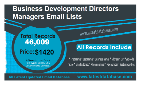 Business Development Directors Managers Email Campaign Datas