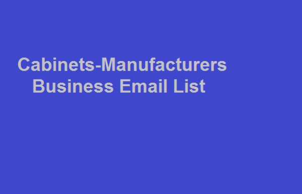 Cabinets Manufacturers Email Campaign Data