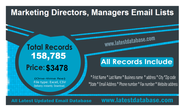 Marketing Directors, Managers Email Campaign Datas