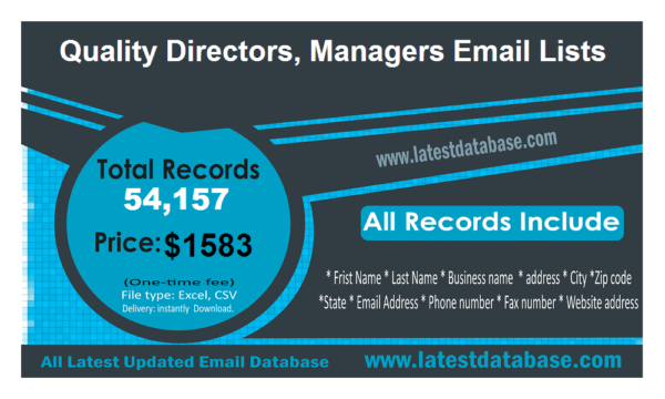 Quality Directors Managers Email Campaign Datas