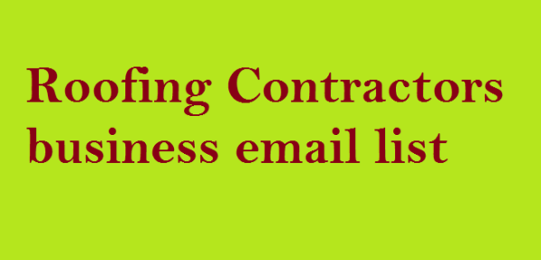 Roofing Contractors Email Campaign Data