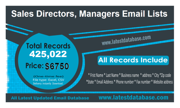 Sales Directors, Managers Email Campaign Datas