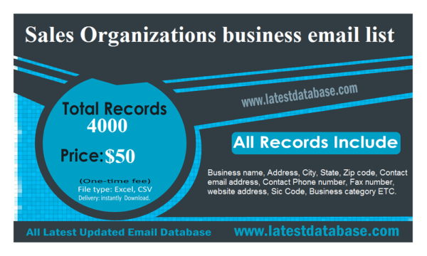 Sales Organizations Email Campaign Data