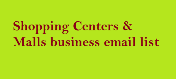 Shopping Centers & Malls Email Campaign Data