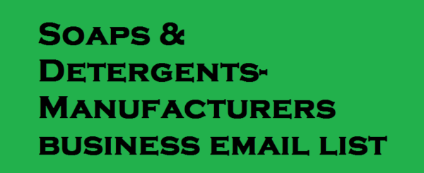 Soaps & Detergents-Manufacturers Email Campaign Data