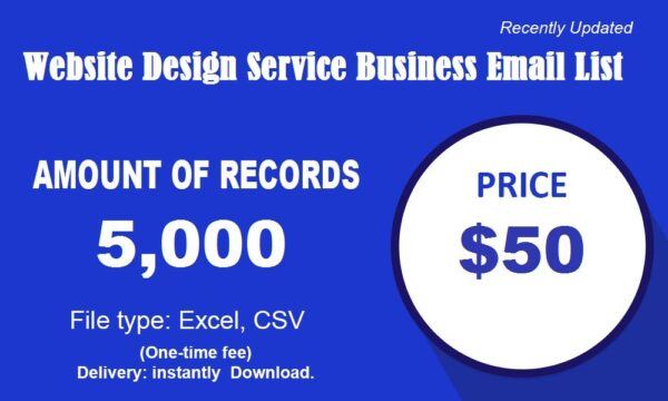 Website Design Service Email Campaign Data