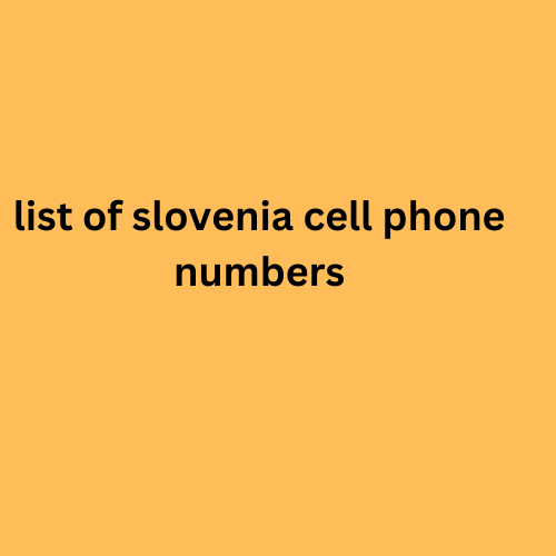 list of slovenia cell phone numbers